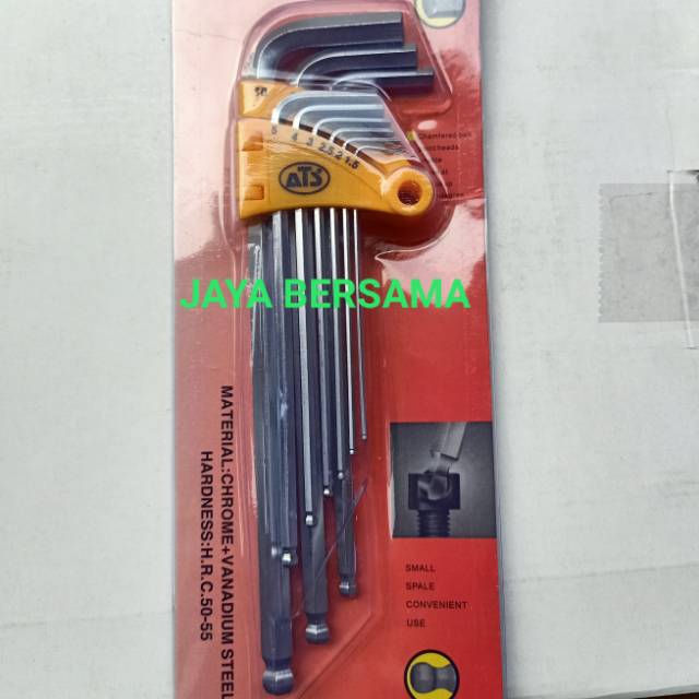 

Kunci L Ballpoint 9Pcs Extra Long