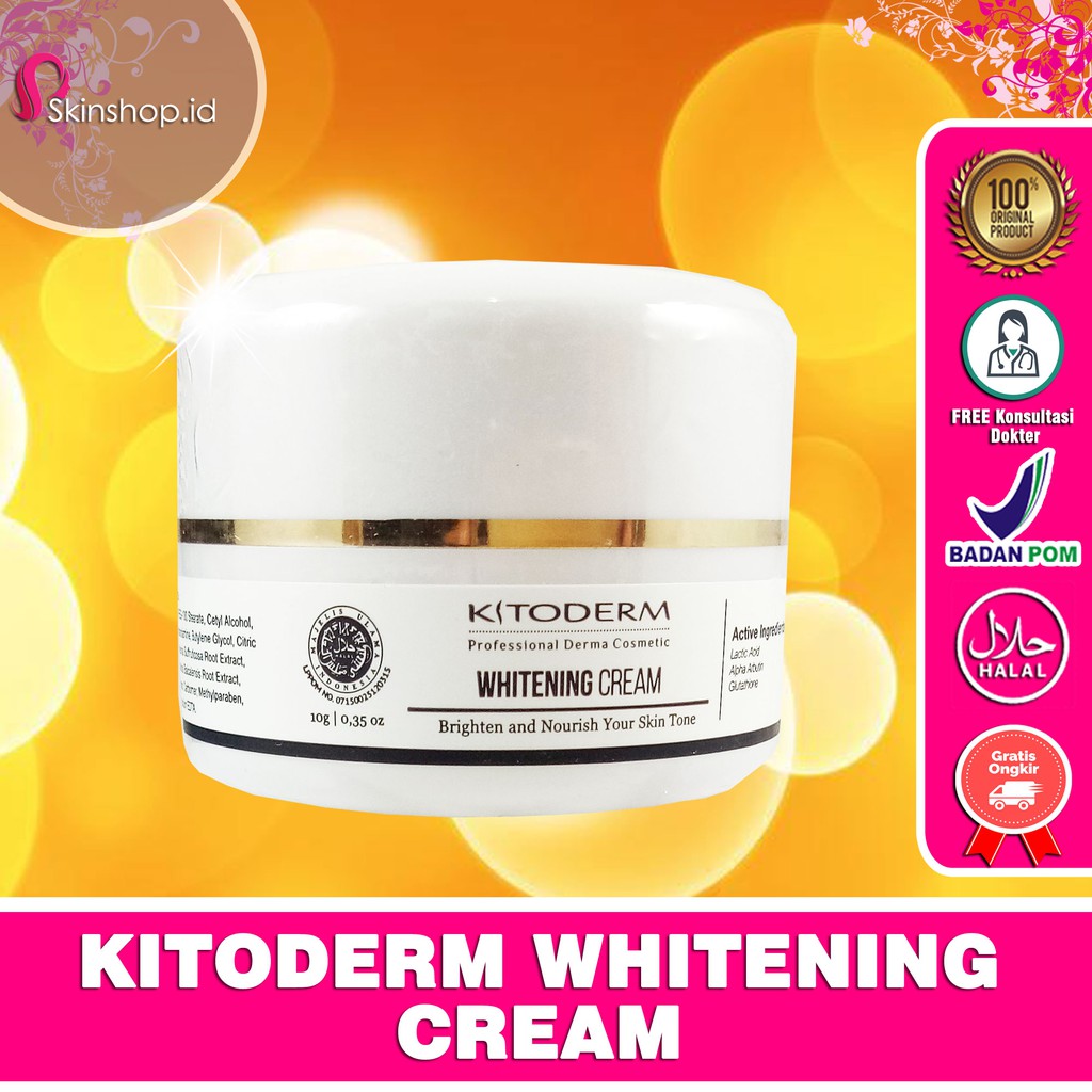 PAKET Kitoderm Whitening Vit C Plus Collagen Original / Paket Memutihkan Anti Kusam isi 5 BPOM Aman