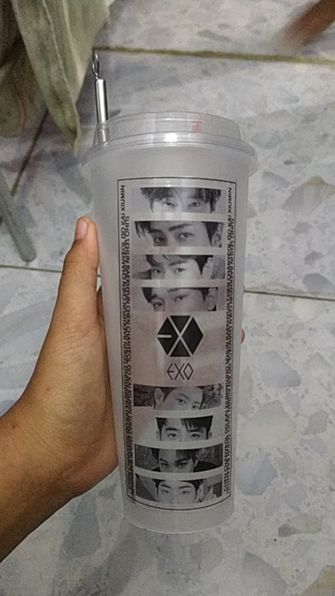 Reusable Cup Nct Treasure Bts Txt Exo Straykids Enhypen Seventeen Ikon