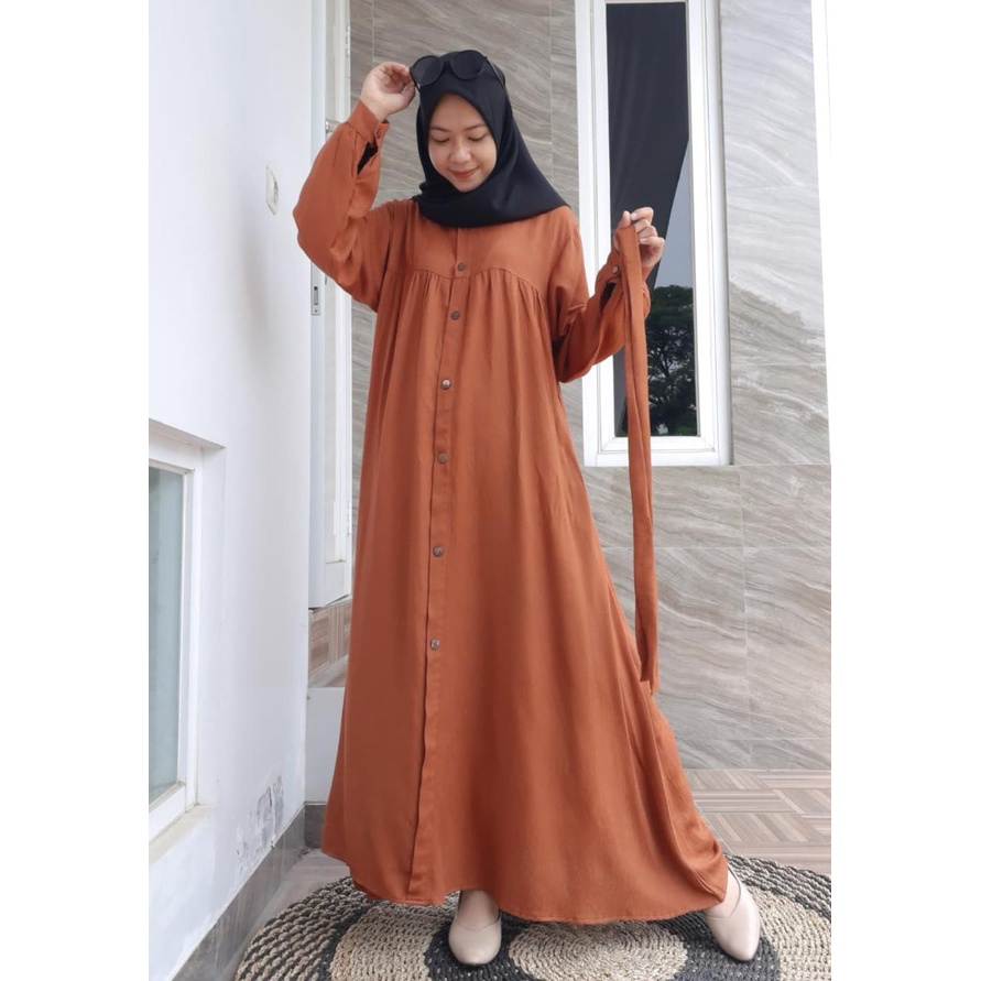 Gamis Nola Crinkle / Dress Crinkle Premium / Gamis Crinkle Polos