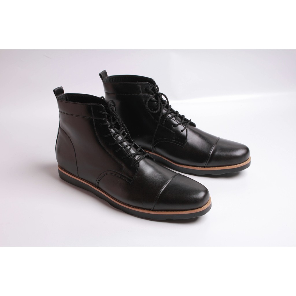 NEW ARRIVAL SEPATU KULIT BOSTON CARDIFF BLACK | TOTOSURYO x BOSTON FOOTWEAR | SEPATU PRIA