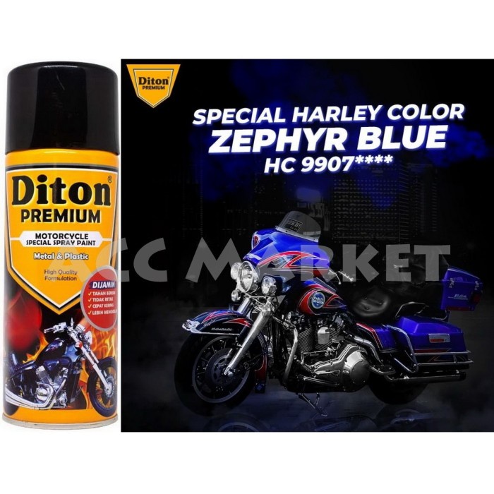 Pilox Diton Premium Pilok Pylox Harley Biru Zephyr Blue 9907