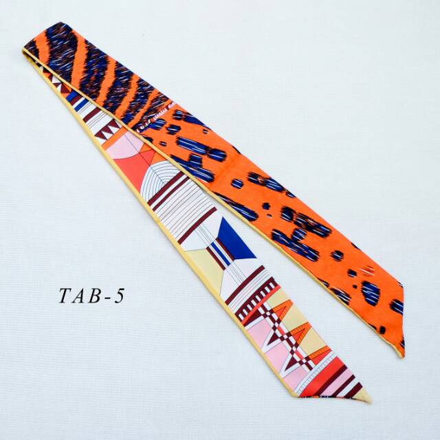 Twilly / scarf / syal tas katun non slippery look alike buat lv,fendi,coach,gucci code tab5