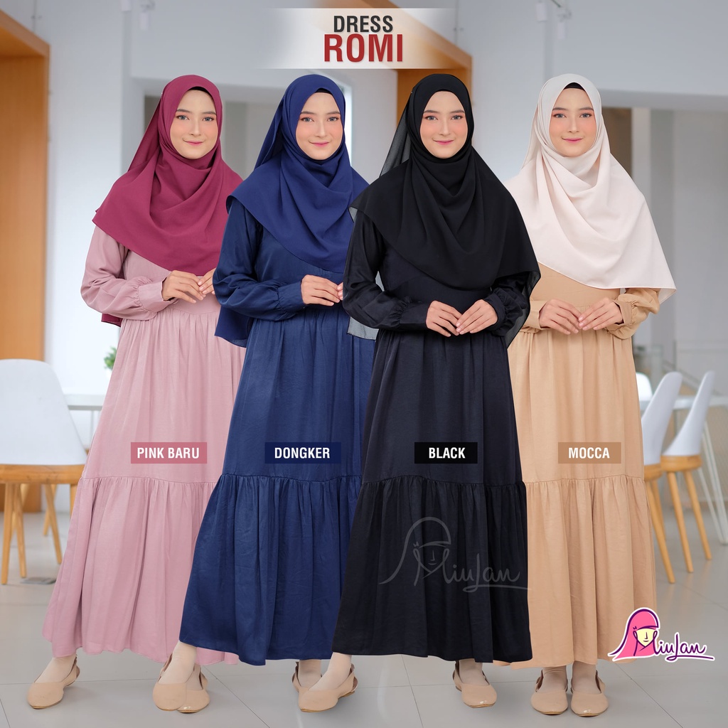 Dress Romi Miulan / Dress Katun Miulan / Dress Miulan / Gamis Miulan / Gamis Terbaru / Gamis Murah /