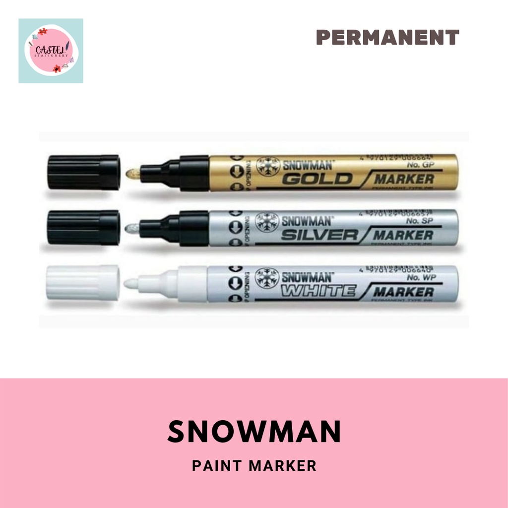 

Spidol Permanen Emas / Silver / Putih Snowman Paint Marker