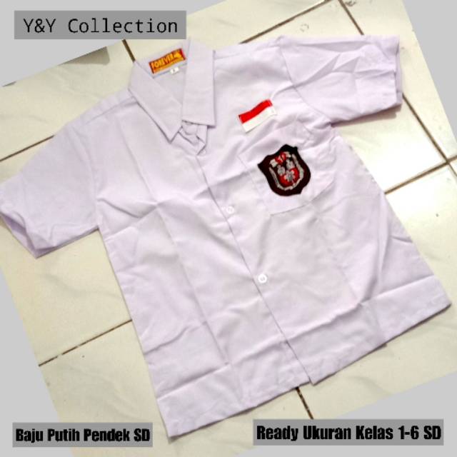 Baju putih SD lengan pendek baju seragam sekolah SD Baju putih seragam sekolah anak SD