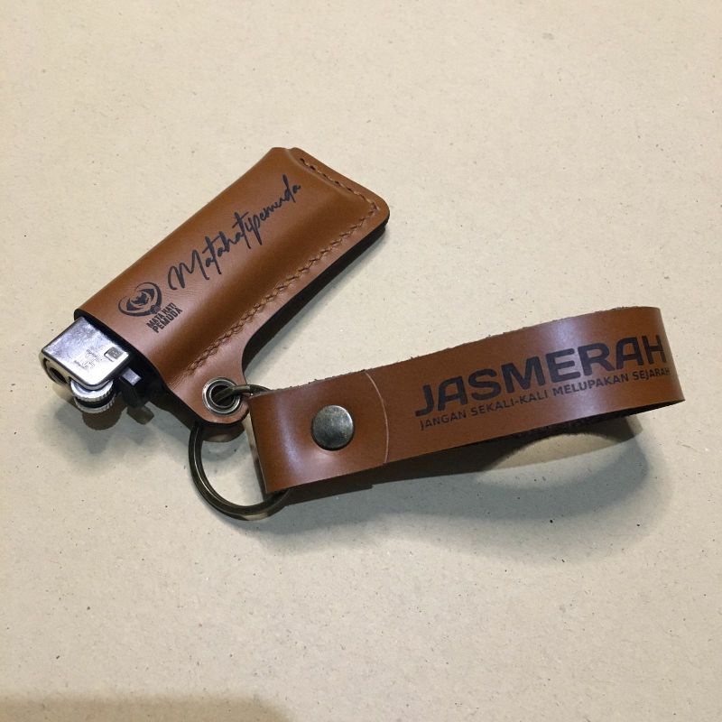 Sarung Korek + Gantungan Kunci berbahan kulit premium, sarung korek, sarung korek kulit, gantungan k