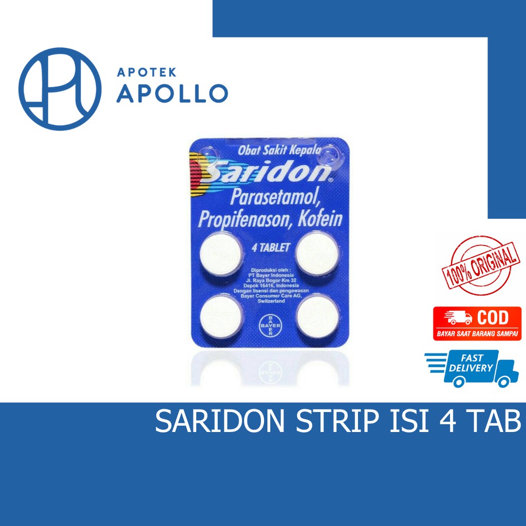 SARIDON STRIP 4 TABLET