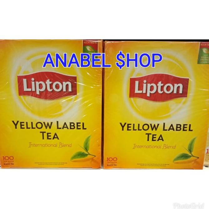 

[[BISA COD]] Teh Celup Lipton Yellow Label Tea Bags Black International Blend 100's KOMPLIT Kode 470