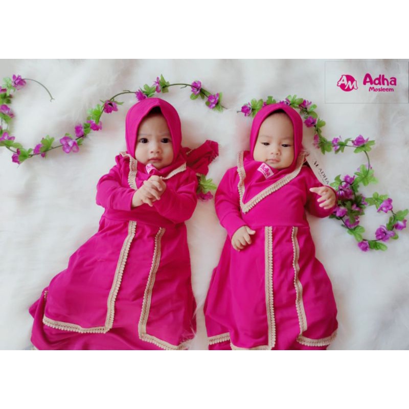 LAST STOCK (0-8 Bulan) Gamis Queensha by Adha Mosleem