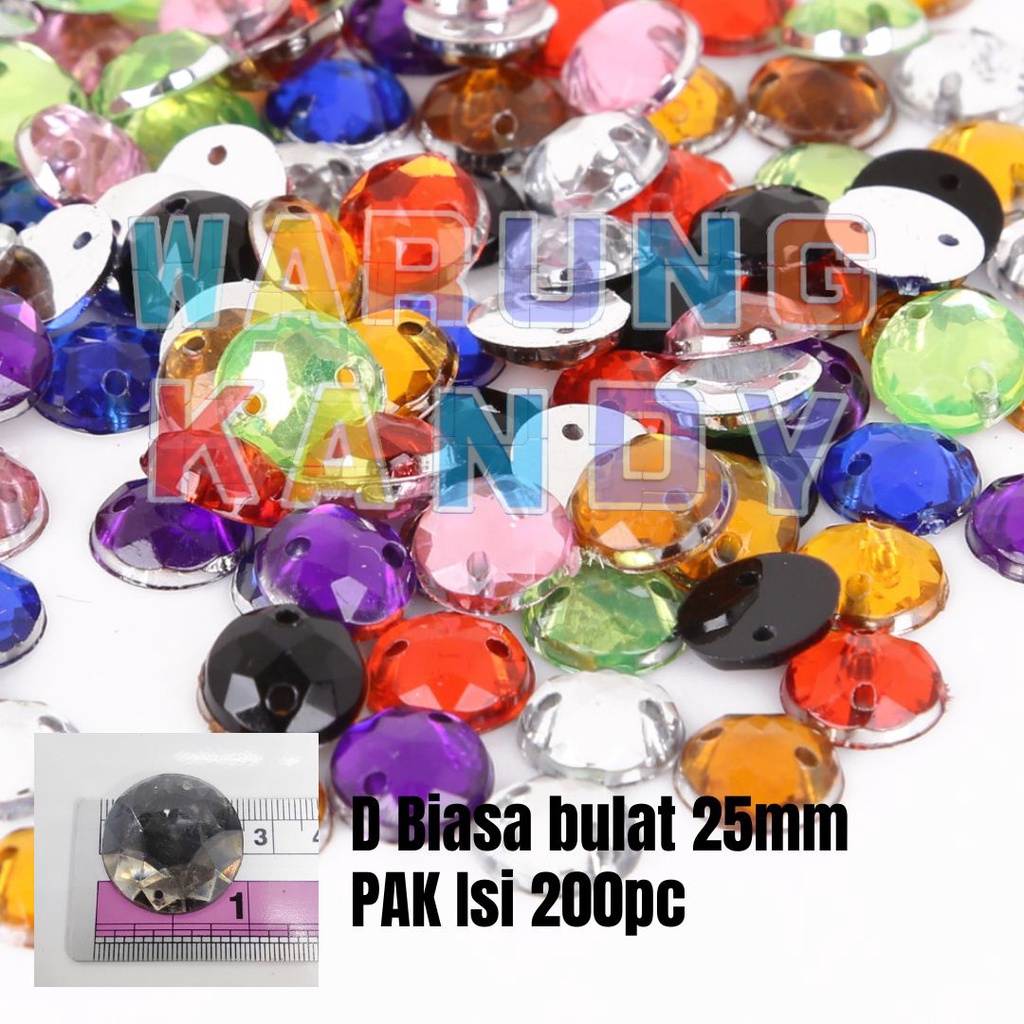 Diamon Biasa bulat 25mm PAK  200pc