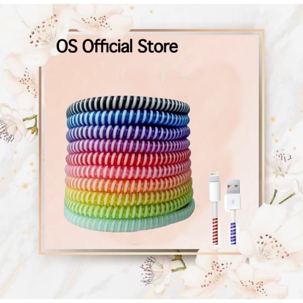 OS PELINDUNG KABEL CHARGER / SPIRAL PROTECTOR DATA CABLE 2 WARNA