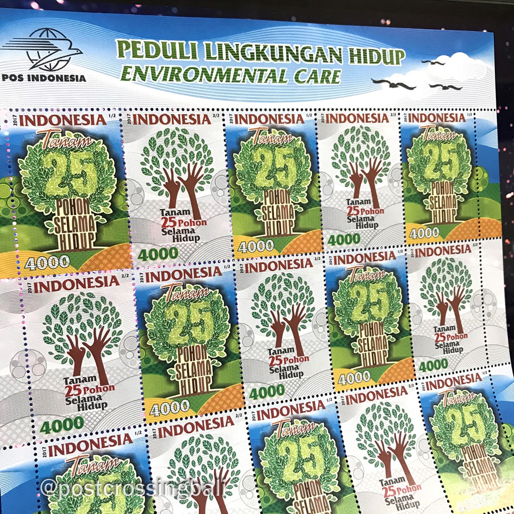 

Prangko Peduli Lingkungan Hidup 2017 Pos Indonesia Perangko MULUS MURAH ORI Filateli Postcrossing