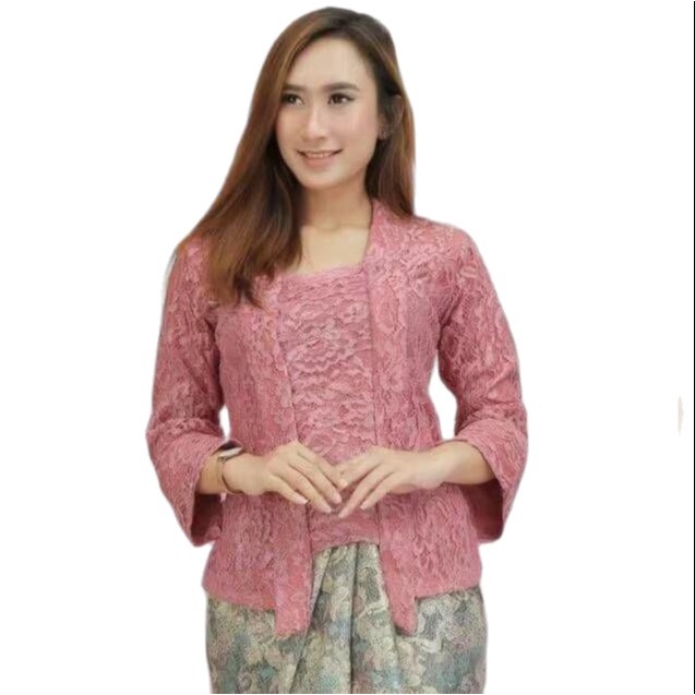 Atasan kebaya brokat kutubaru pendek / kebaya modern / kebaya jawa / kebaya kondangan / pesta