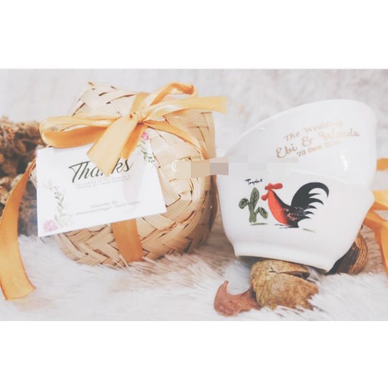 souvenir mangkok sambal ayam jago kemas besek