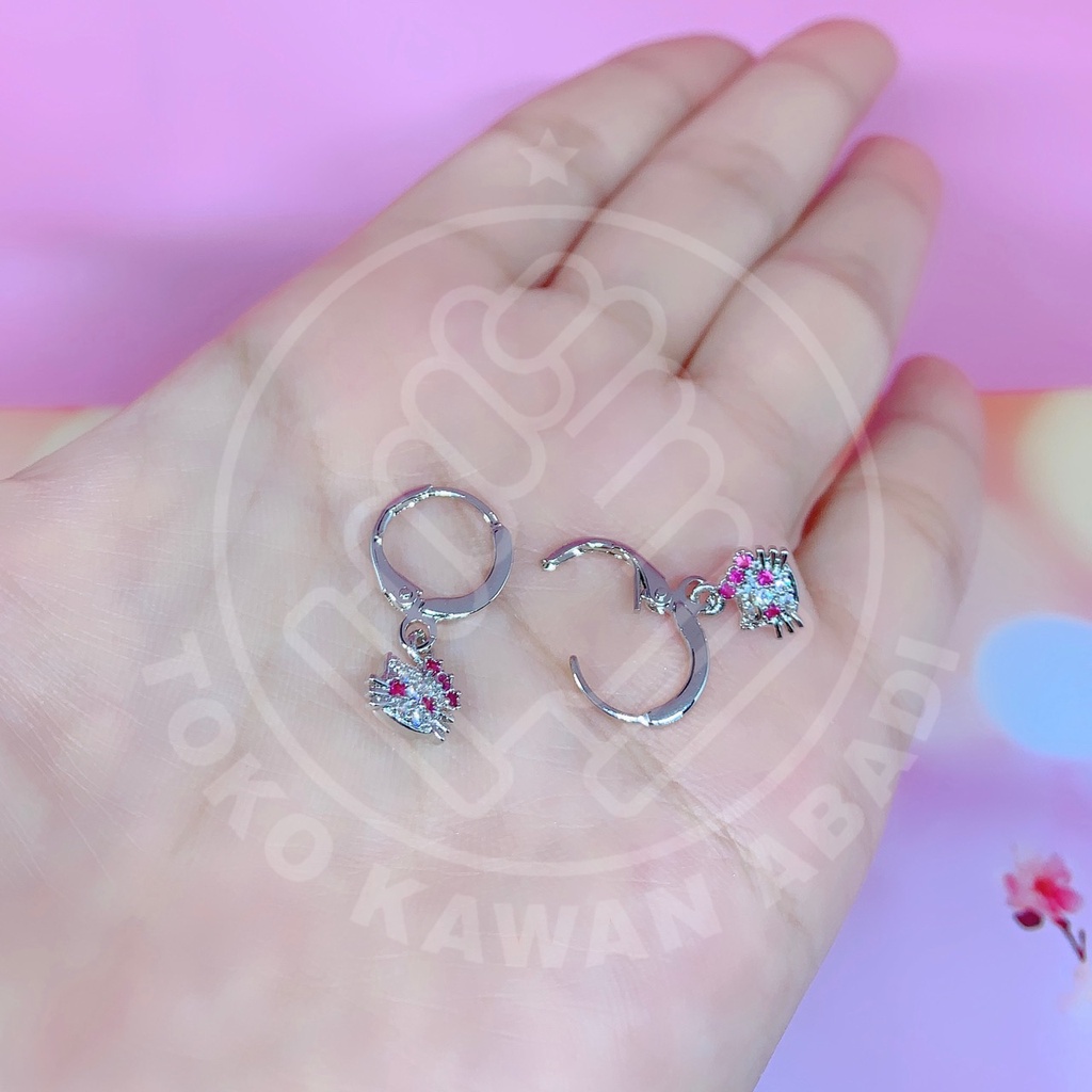 Anting Anak Bayi Perempuan Xuping Silver Motif Bunga Kerincing *07