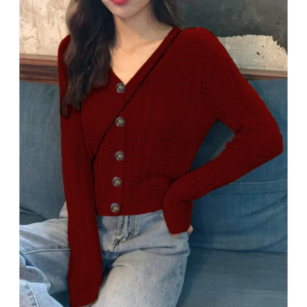 Cardigan JJikoo - Baju Wanita - Kardigan Rajut Wanita Terbaruu