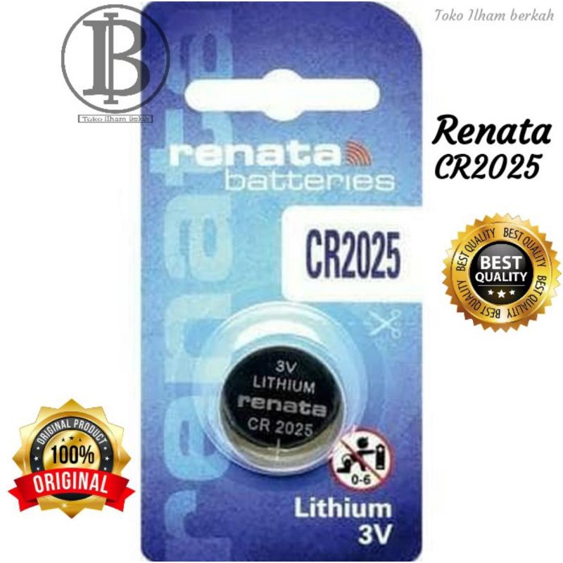 BATTERY BATREI BATERE RENATA CR2025 ORIGINAL / Baterai Renata CR2025 Lithium Coin 3 Volt CR 2025