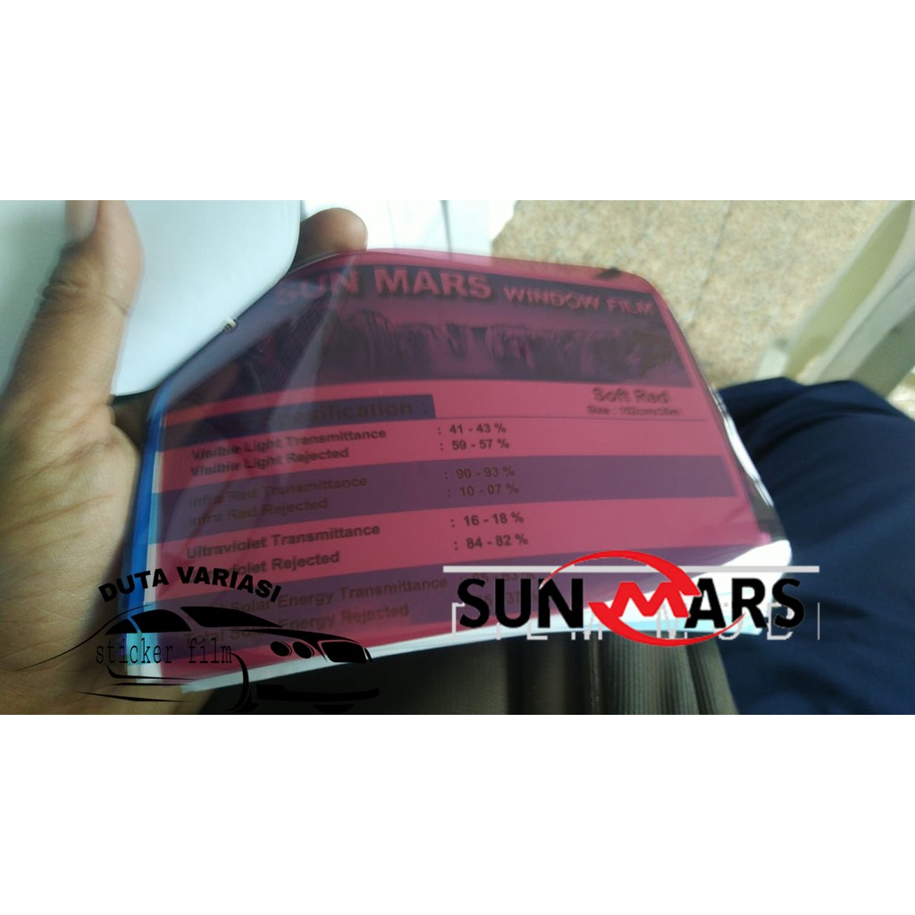 Sun Mars Kaca Film Mobil Warna soft red merah merk sun mars Kaca Film Gedung Kaca Film Jendela Rumah