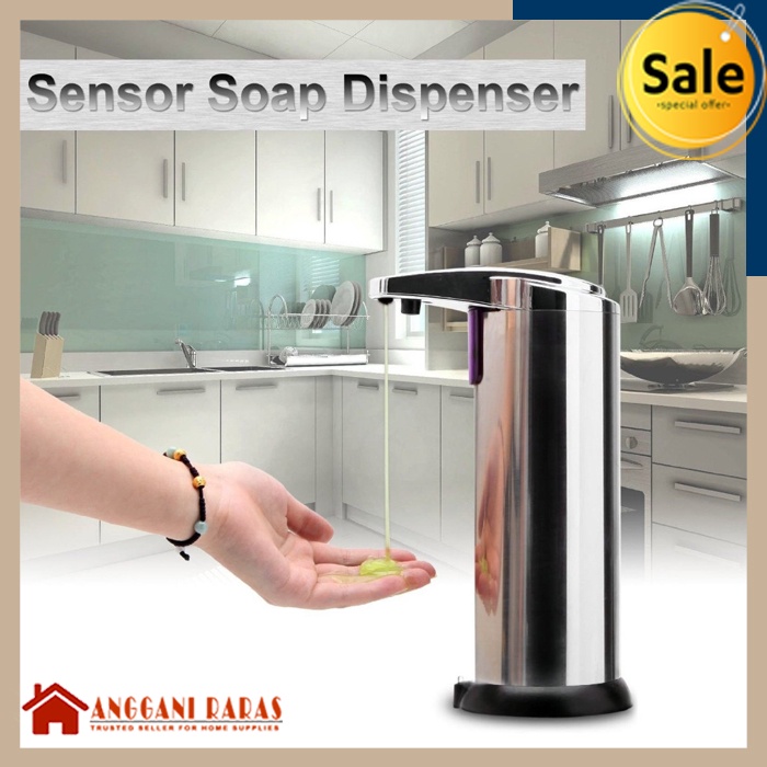 Dispenser Sabun Cair Dispenser Otomatis Dispenser Sabun Otomatis Dispenser Sabun Cair Sensor Stainless Steel 280 ml