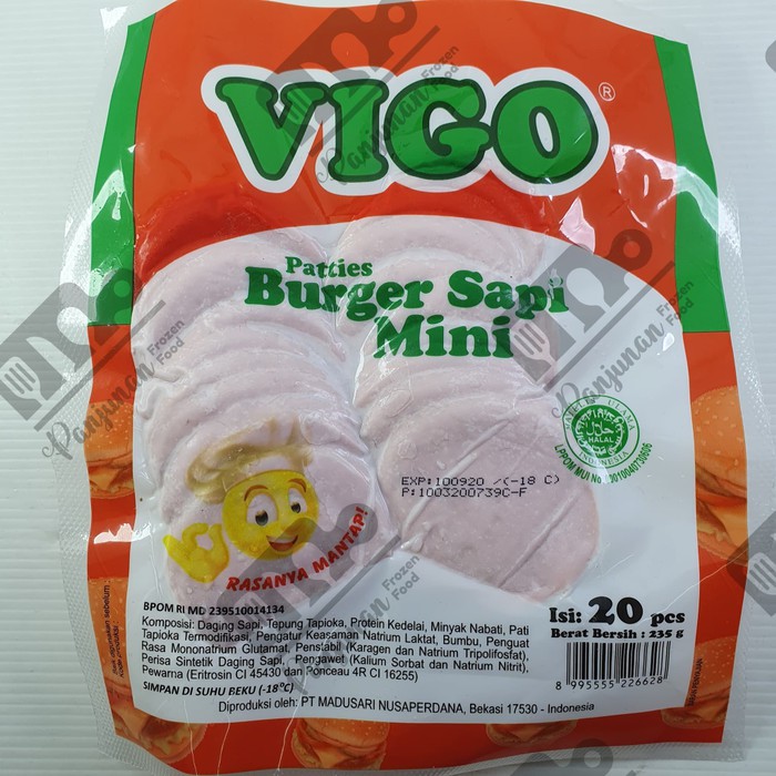 

VIGO MINI BURGER 260 GR ISI 20 ORIGINAL #BundaFrozenIndramayu