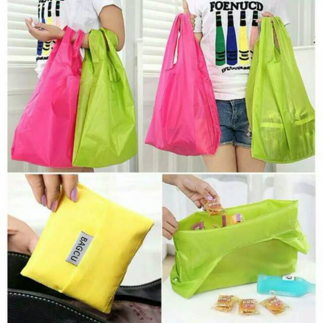 Tas Baggu Lipat Tas Belanja Modis Shopping Bag Jinjing