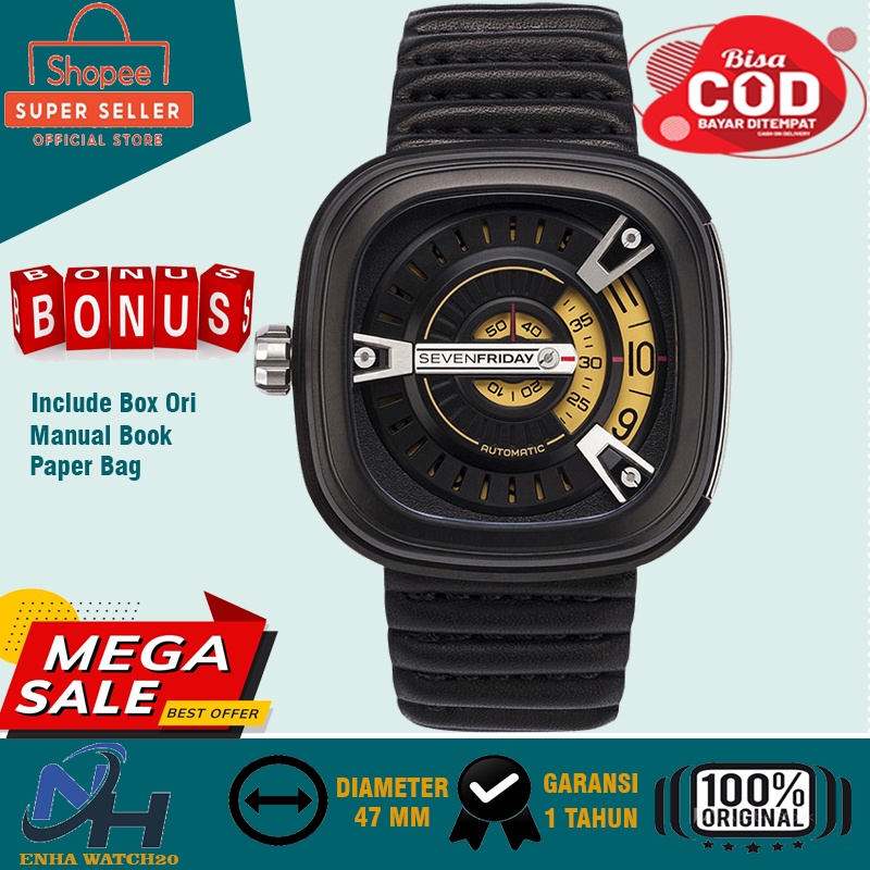 DIJAMIN ORI Jam Tangan Pri Wanita Seven Friday - SF M2/01 NFC AKTIF Fashion Unisek Cewek Cowok Laki 