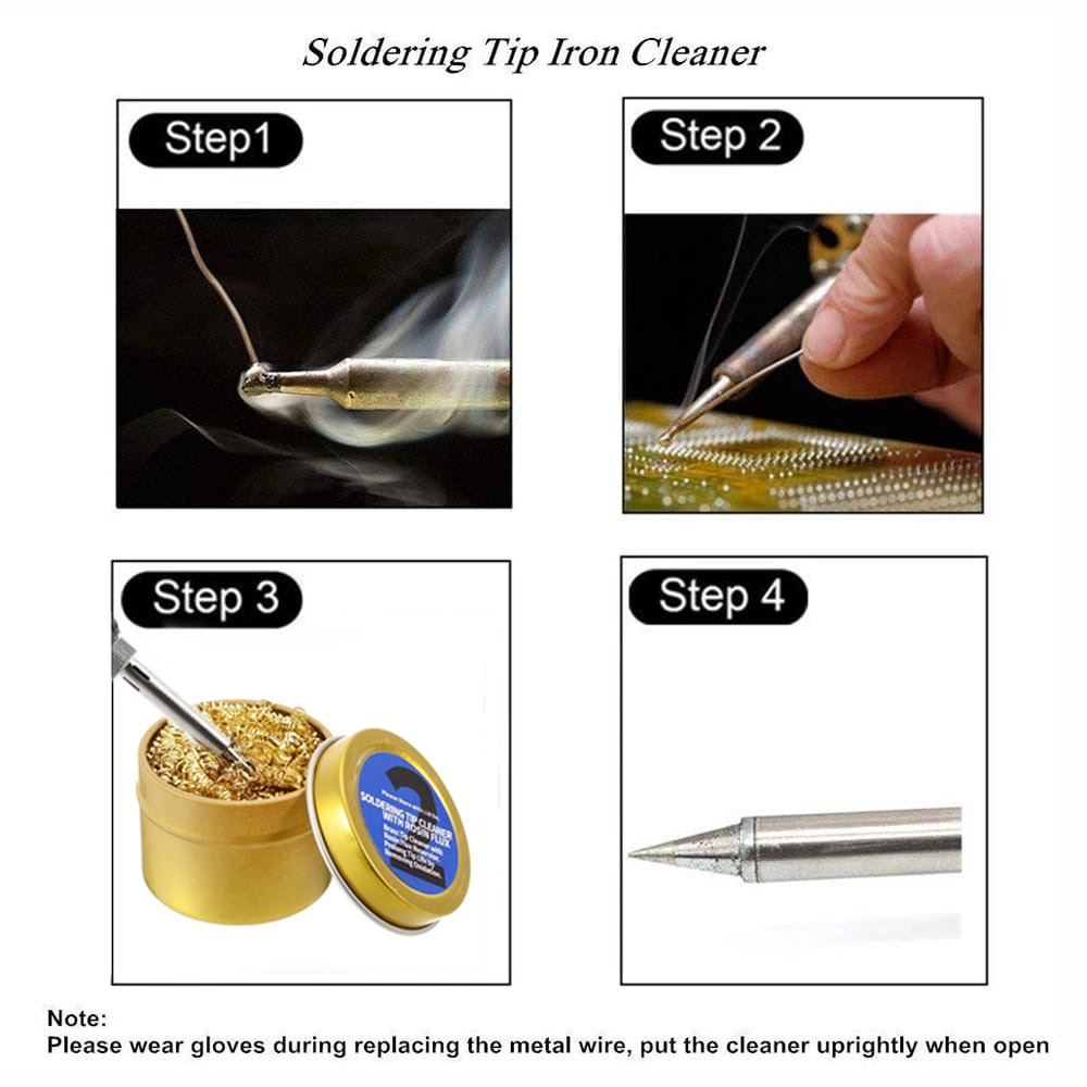 Pembersih Mata Solder Tip Cleaner Kawat Kuningan Dengan Rosin Flux