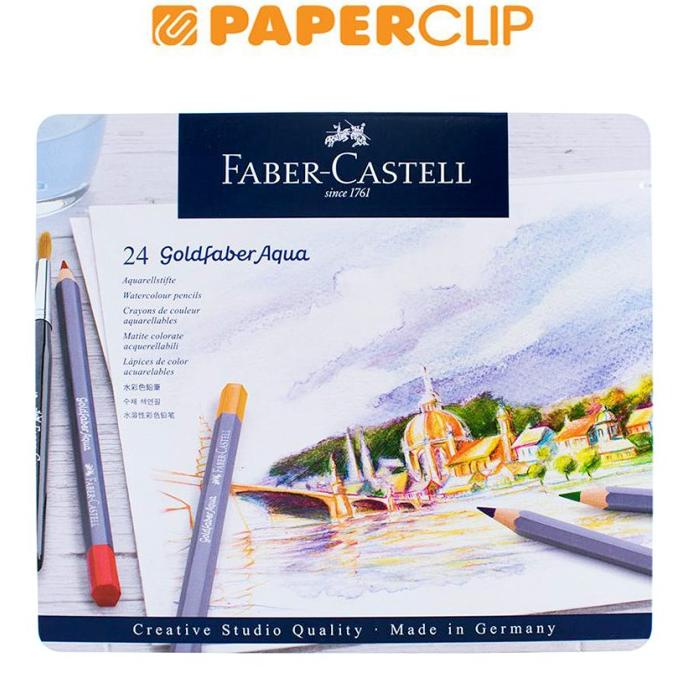 

PENSIL WARNA FABER CASTELL SET 114624 24C WATER COLOR GOLDFABER ---READY---