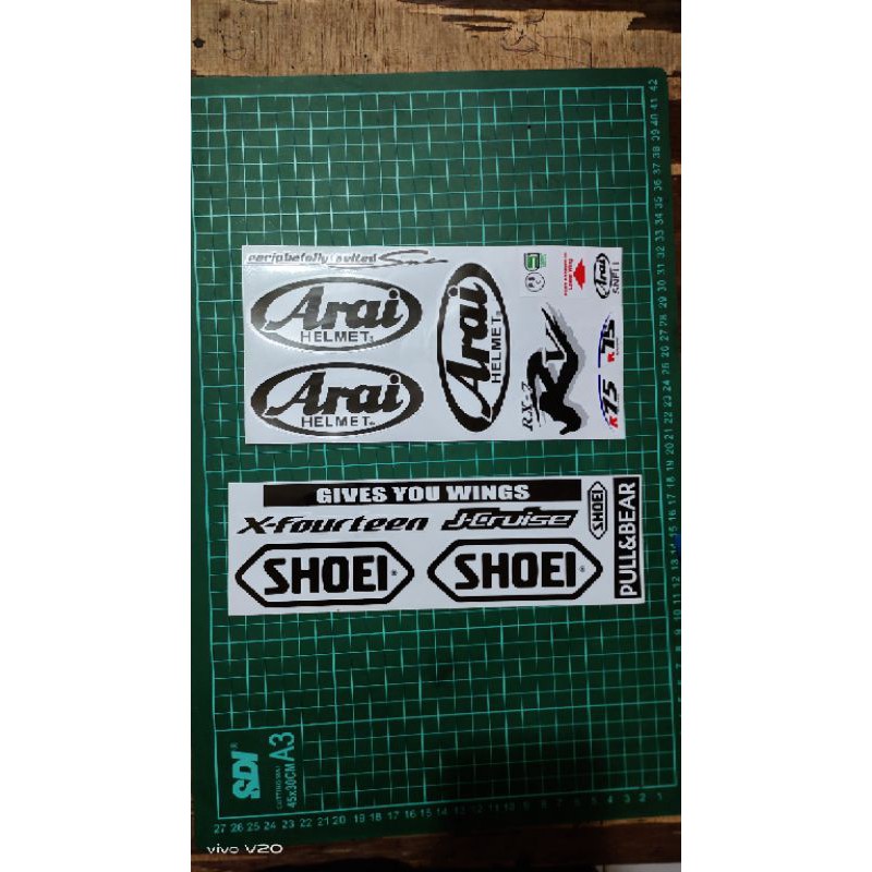 

stiker set arai print