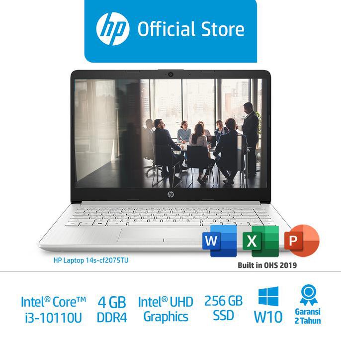 [[BISA COD]] HP 14s-cf2075TU Laptop/Core i3/4GB/IntelUHDGraphics/256GBSSD CUCI GUDANG Kode 1342