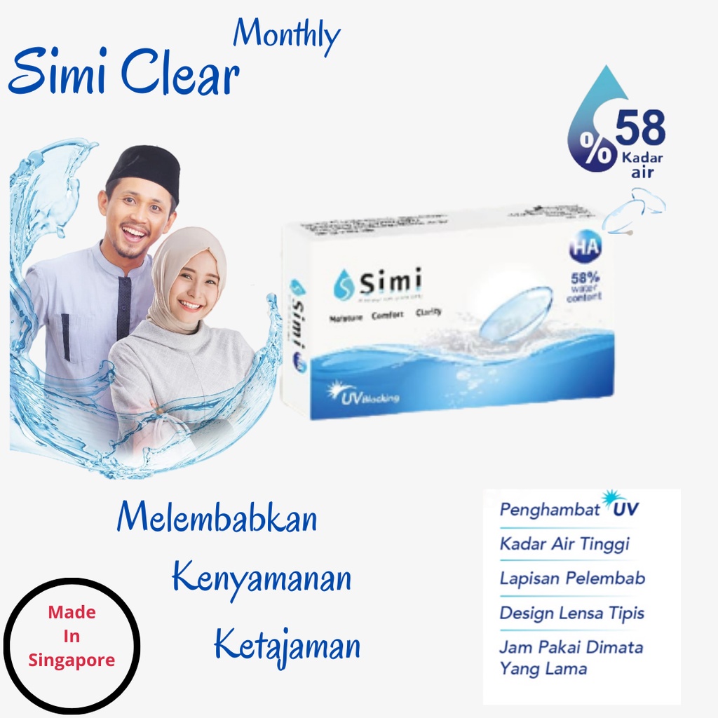 SOFTLENS CLEAR / BENING BULANAN SIMI CLEAR 58  (- 0.50 sd - 15.00)