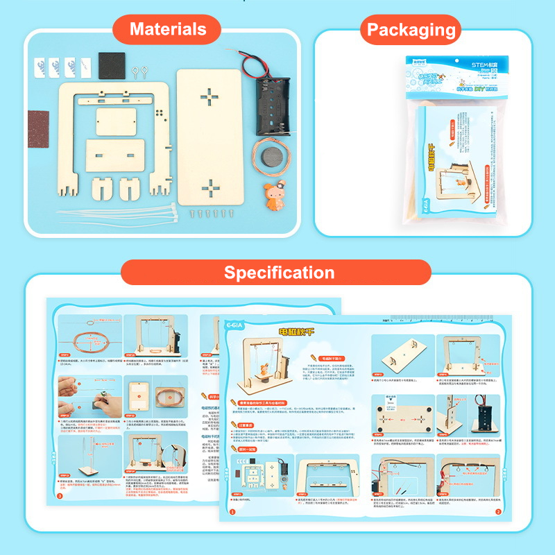 Set Mainan Eksperimen Sains Elektromagnetik Diy Untuk Edukasi Anak