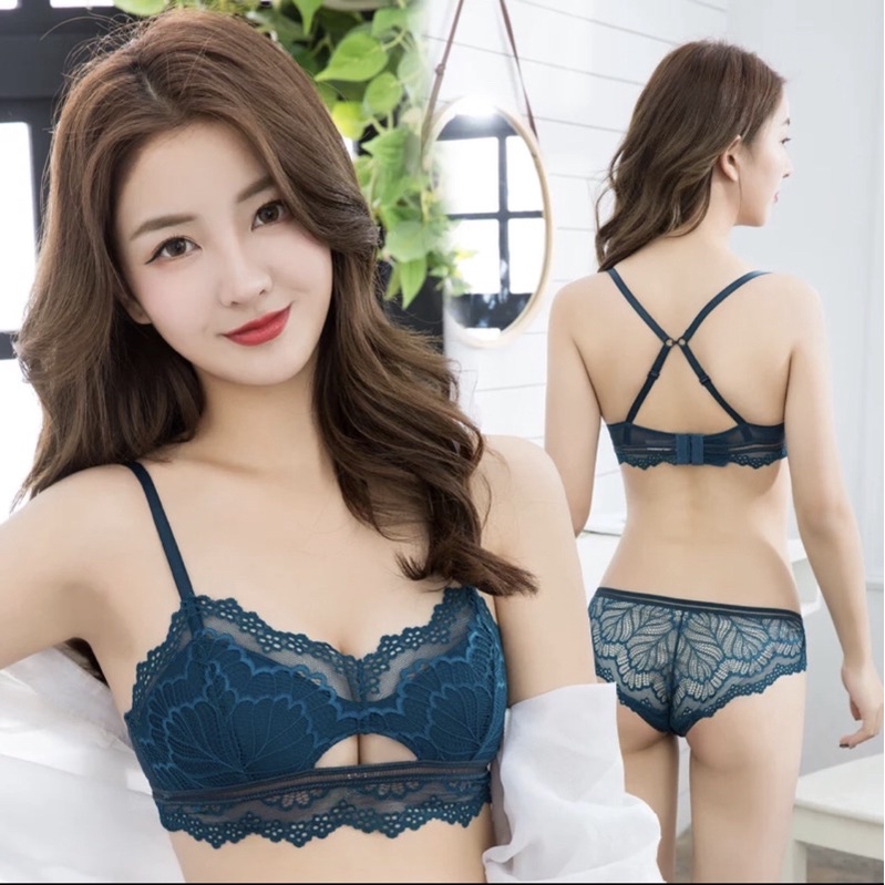 BRA SET (K-BS61) BRA + CD TANPA BUSA TANPA KAWAT FULL RENDA PREMIUM