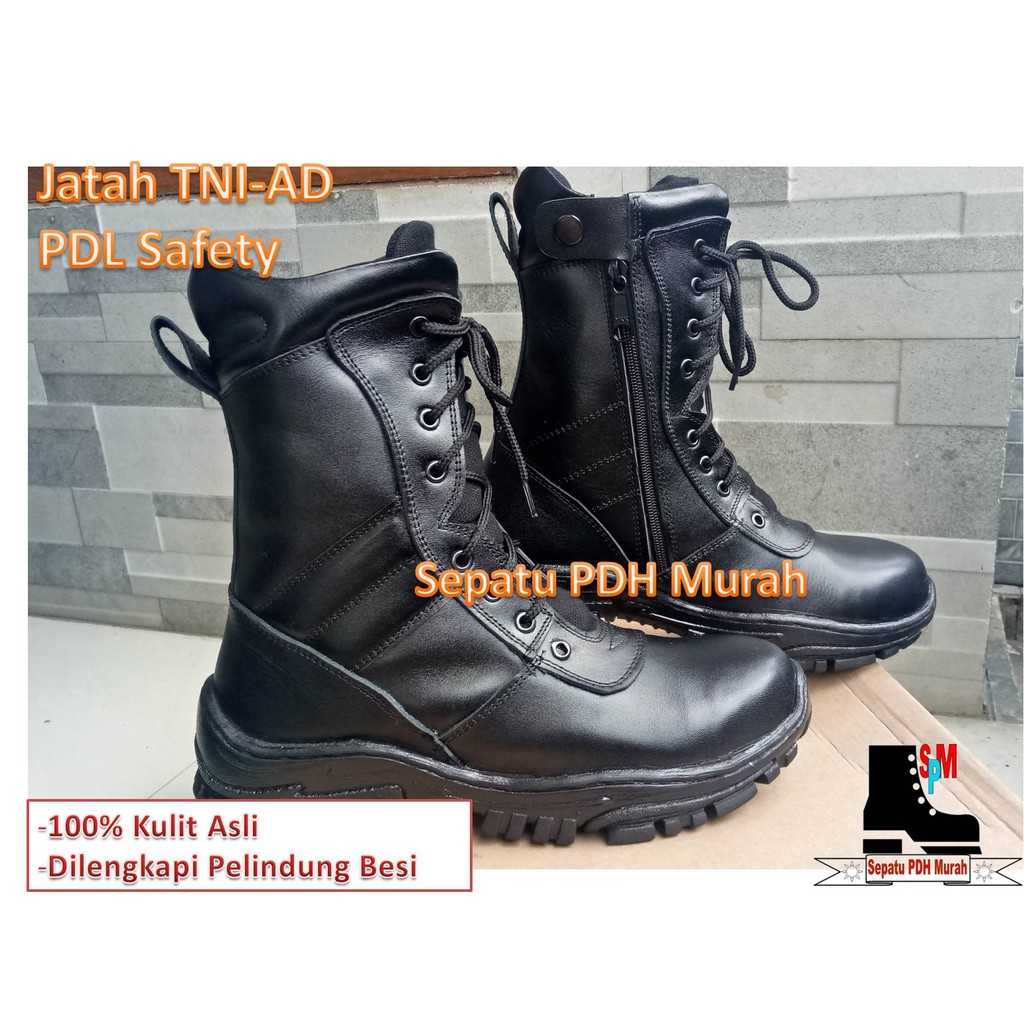 Sepatu PDL Model Jatah Pembagian TNI-AD seri 034 Safety Boot- Original produk B2R