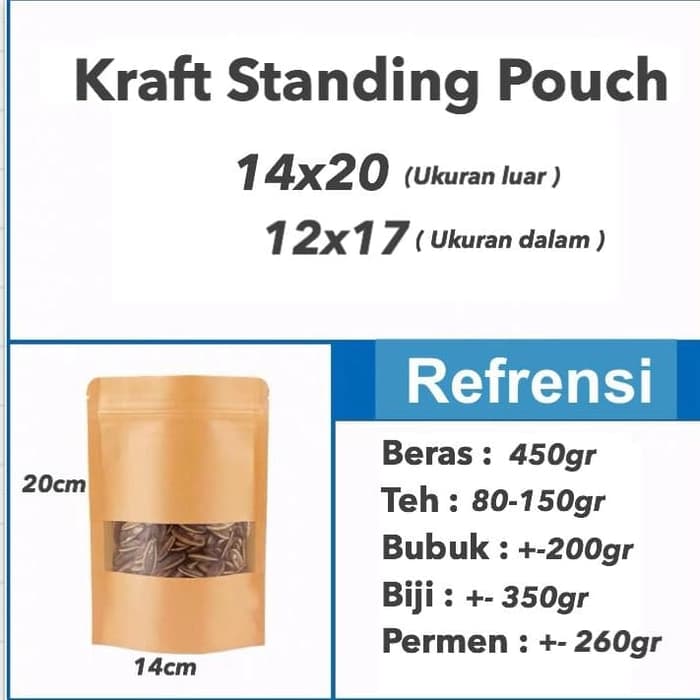 

3Rs5E546 Ziplock Bag | Kraft Paper Bag | Standing Pouch | Kemasan 14 X 20 Cm 56Eyhr6R