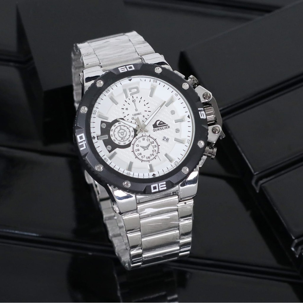 JAM TANGAN PRIA QS SPORT STEINLESS TANGGAL AKTIF