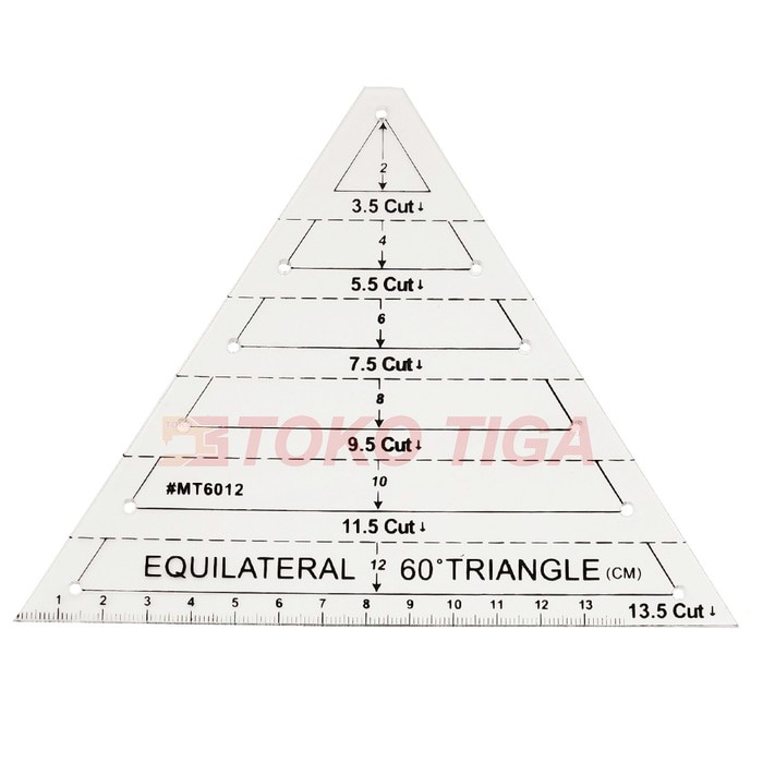 

Quilting Ruler / Penggaris Patchwork -Model Segitiga/Triangle- MT6012