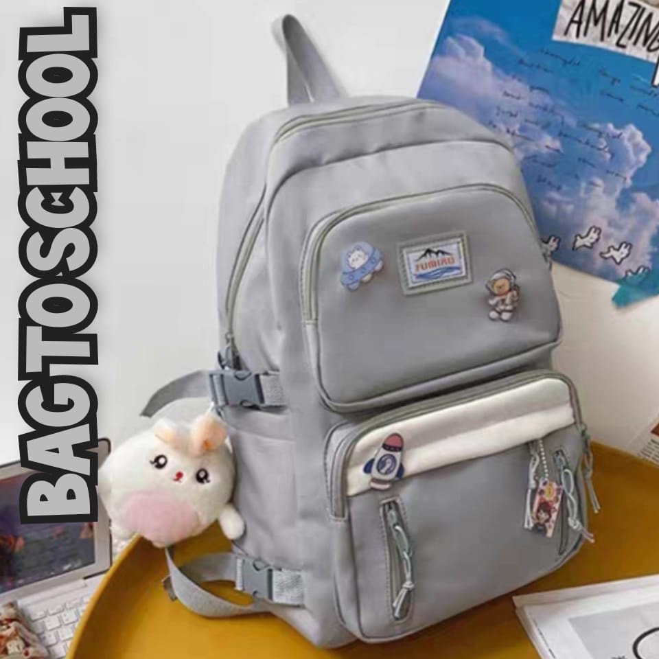Tas Ransel Wanita Sekolah SD SMP SMK Terbaru K POP Korea Tas Ransel Perempuan Remaja Gadis Gendong Besar Kekinian Terbaru Viral Populer 2022-1