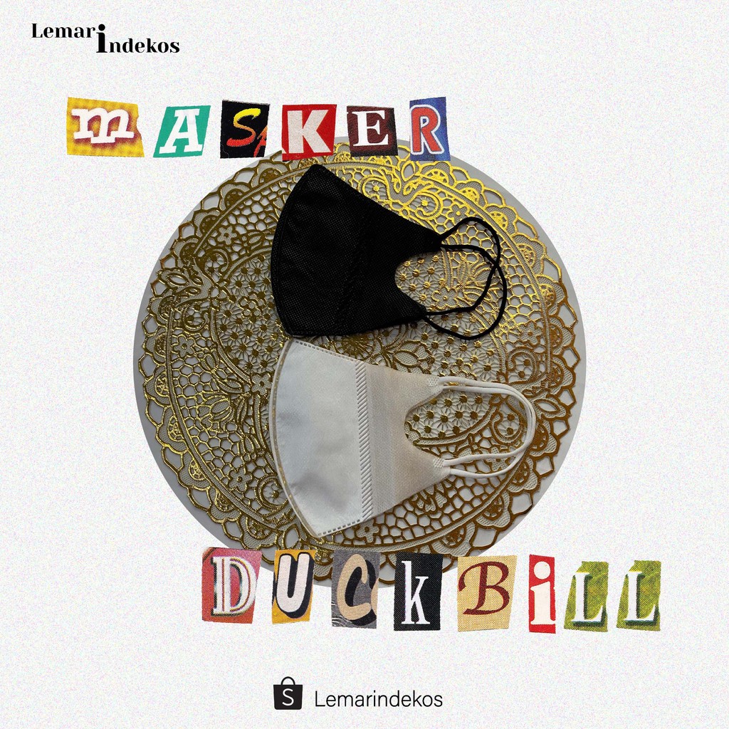 Masker Duckbill Kain 3 PLY Murah Bisa Dicuci Ulang [COD]