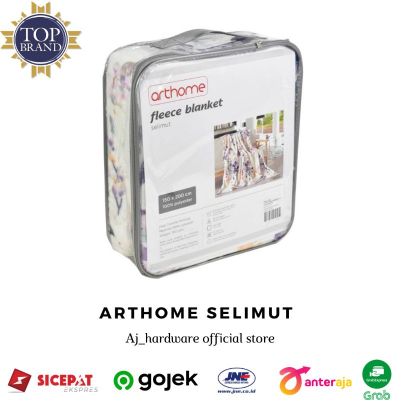 Arthome Selimut Fleece Flower 150x200 Cm