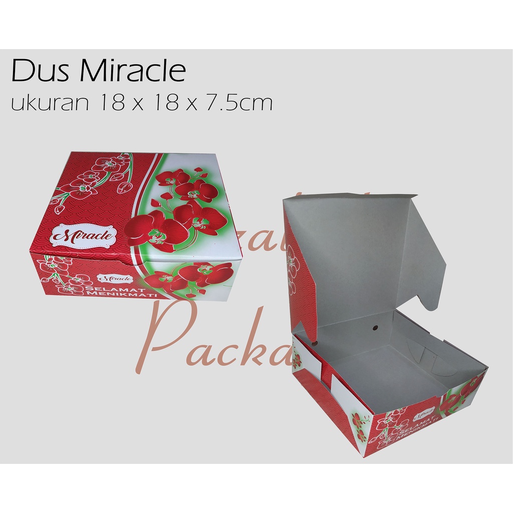 

Dus Miracle 18x18 / Dus snack / Kemasan snack / Dus Kue