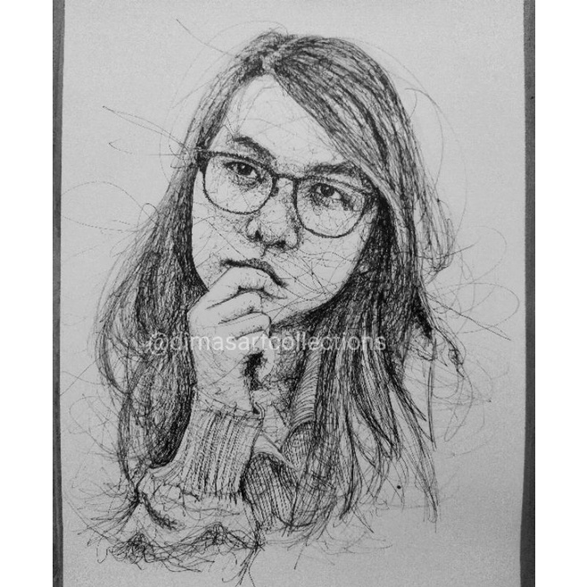 

Sketsa wajah Scribble Art A4(21x30cm)
