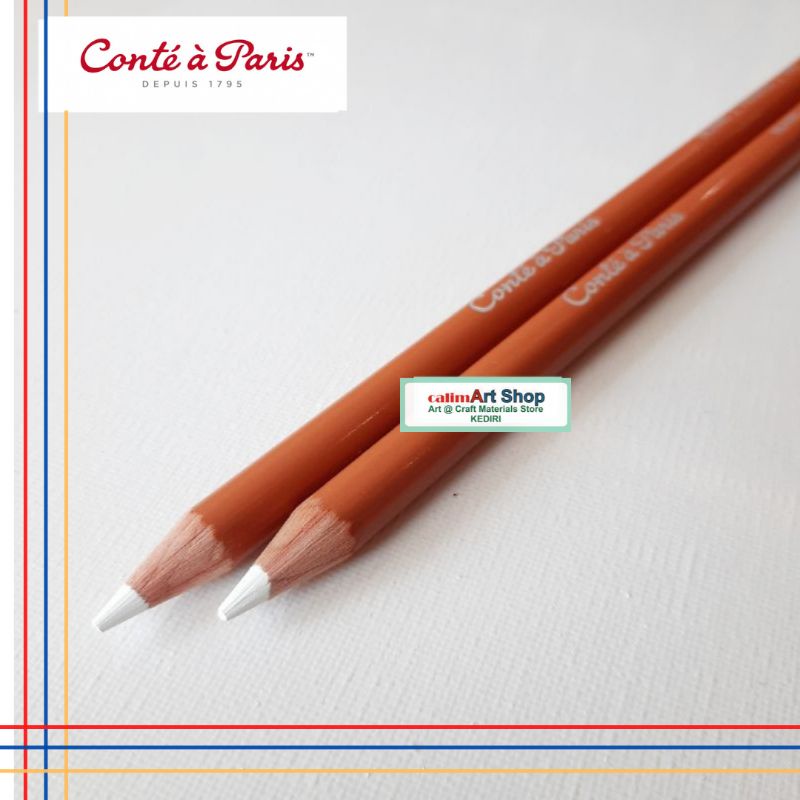 Pensil Putih White Pensil Charcoal - Drawing - Conte