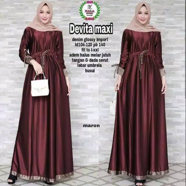 Devita Maxi | Gamis Syari | Baju Gamis | Pakaian Muslim | Baju Muslim | Pakaian wanita !| Baju Murah