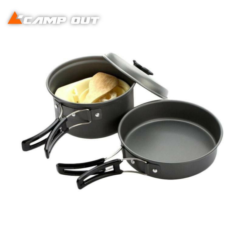 DS-200 cooking set outdoor - Alat masak gunung -  Nesting camping full set - Alat masak camping - Panci camping - Nesting