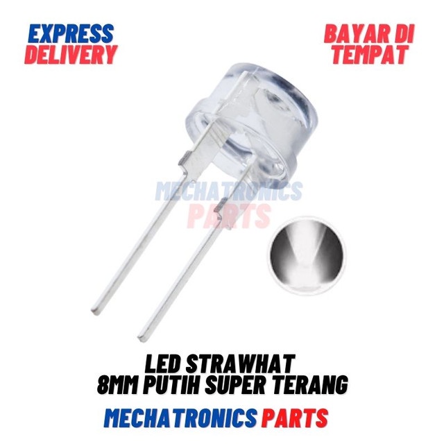 LED STRAWHAT 8MM SUPER TERANG