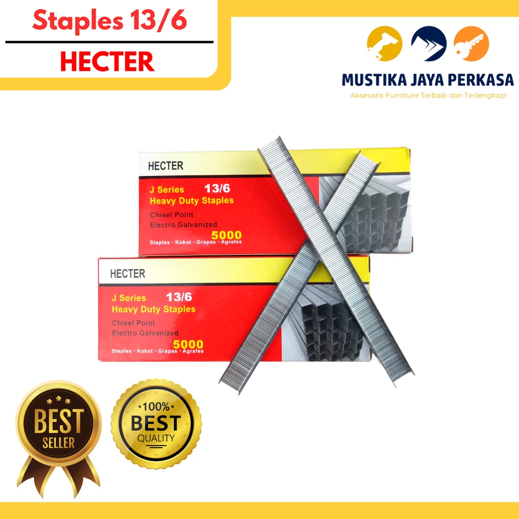 Isi Refill Staples Tembak 13/6 6 mm Gun Tacker Sofa Jok HECTER