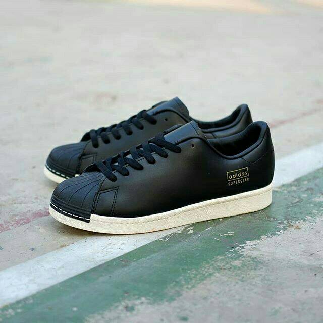 adidas superstar 80s clean black