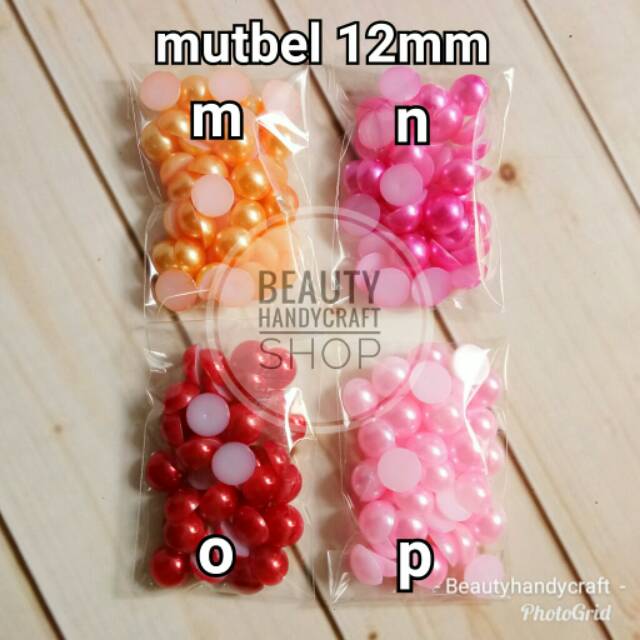 Mutbel 12MM [25bh] mutiara belah setengah